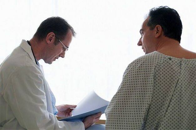 The doctor prescribes the patient medication for prostatitis